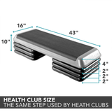 The Step Club Size Platform With Freestyle and Original Risers - Gray