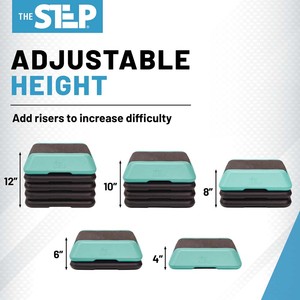 Step Riser Adjustable The Step Adjustable High Step Aerobic Platform with 4 Risers - Made in ...