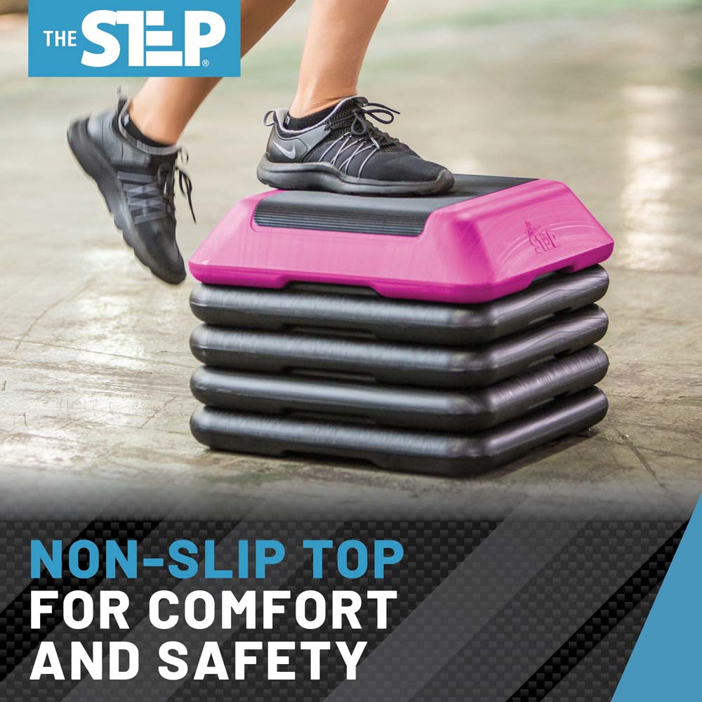 The Step Adjustable High Step Aerobic Platform with 4 Risers - Made in ...