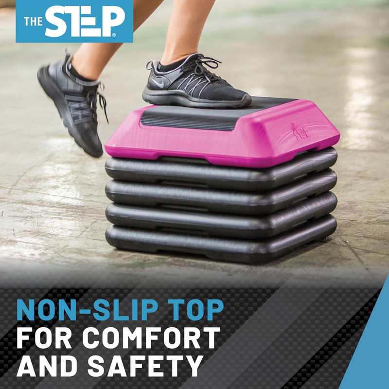 The Step Adjustable High Step Aerobic Platform with 4 Risers - Made in ...