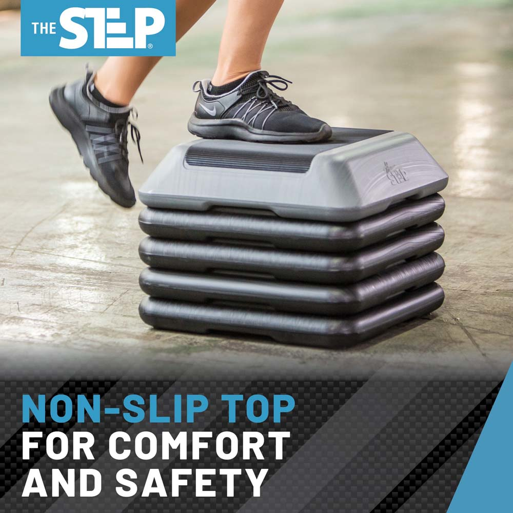 Step Weight Lifting Risers The Step Adjustable High Step Aerobic Platform with 4 Risers - Made in ...