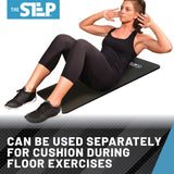 The Step Small Exercise Mat from Lifeline Fitness for Step and Home in Black compared to Total Fitness. 