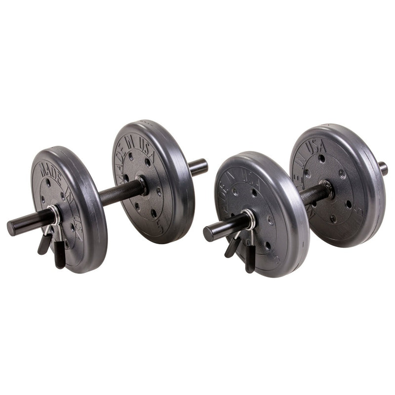 The US Weight 105 Pound Barbell Weight Set for Home Gym| Adjustable Weight Set with Two Dumbbell Bars and Full 6 Ft Bar  from Lifeline Fitness for Bench Press and Set of Weights.