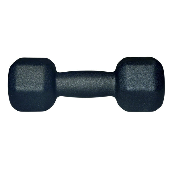 The Hex Neoprene Dumbbell from Lifeline Fitness for Dumbbells and dumbbell triceps exercises, compared to Power Systems in Black. 