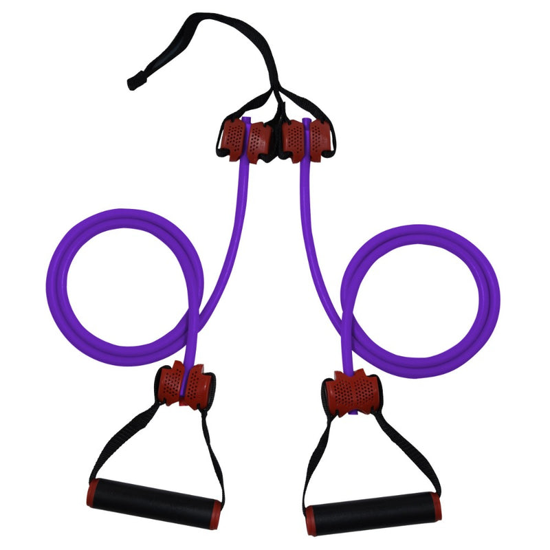 The Trainer Cable from Lifeline Fitness for Resistance Bands for Home Gym Equipment, in Purple.  