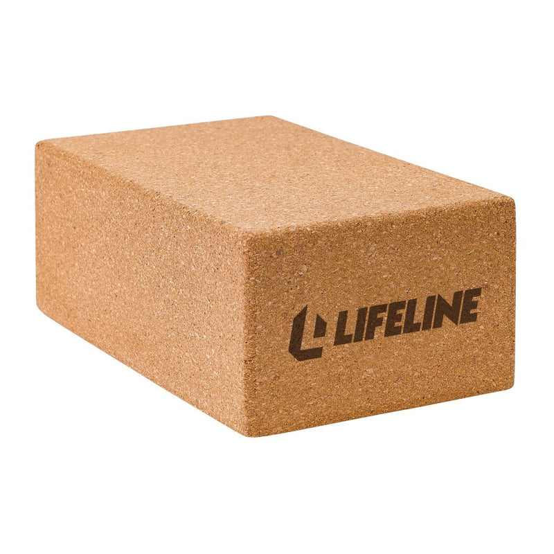 Cork Yoga Block from Lifeline Fitness for Yoga and Pilates, compared to Wholesale Yoga Mat. 