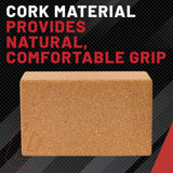 Cork Yoga Block from Lifeline Fitness for Home Gym and Workout Equipment, compared to Jadeyoga.com. 
