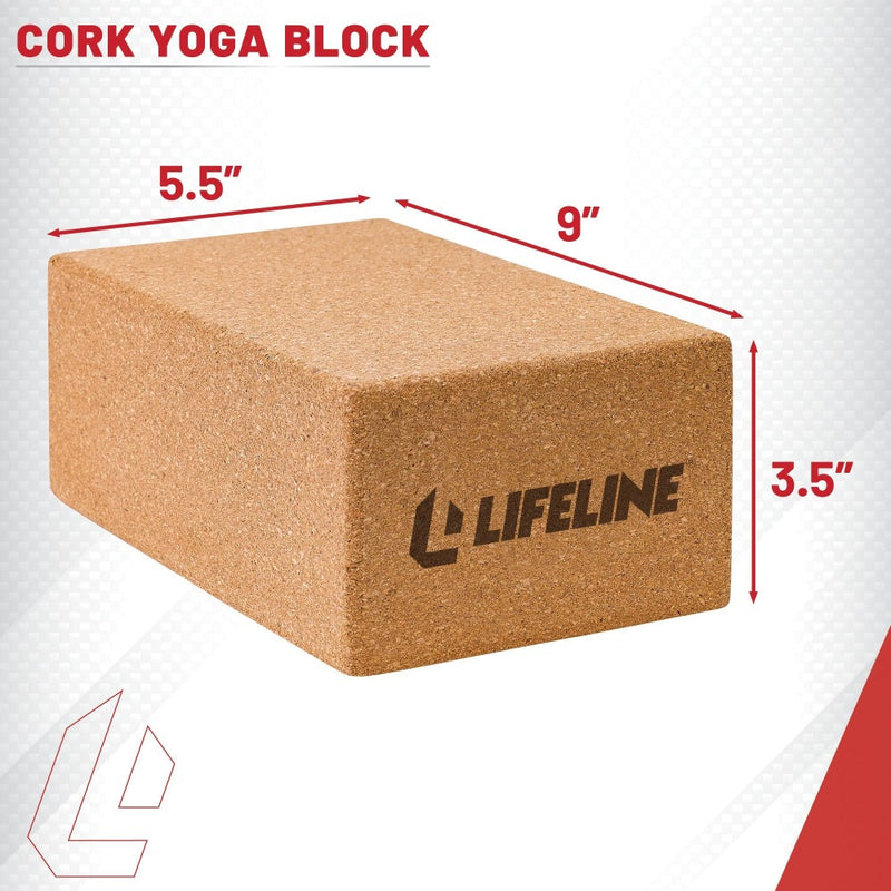 Cork Yoga Block from Lifeline Fitness for Mat and Exercise Equipment, compared to Gaiam. 