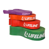 The Super Resistance Band Kit- Levels 1-4 from Lifeline Fitness for Resistence Bands for Resistance Training Equipment.  