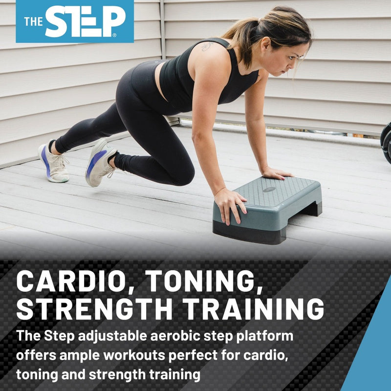 The Step - Adjustable Mini Aerobic Step Platform for Cardio & Strength