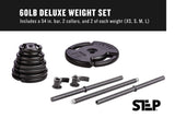 The Step Weight Plates The Step Deluxe Adjustable Weight Barbell Set (includes the bar)