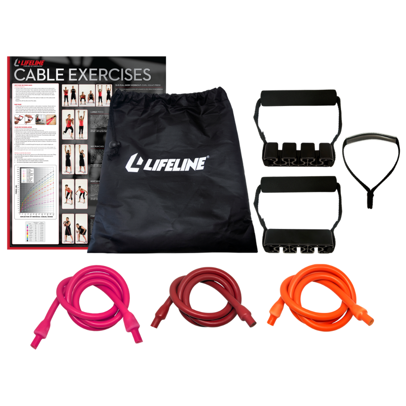 The 4ft Resistance Kit from Lifeline Fitness for Resistant Band for Training Equipment compared to Rouge Fitness.