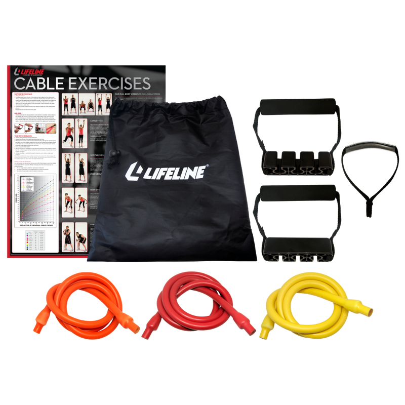 The 4ft Resistance Kit from Lifeline Fitness for Resistance Bands workouts for work outs.
