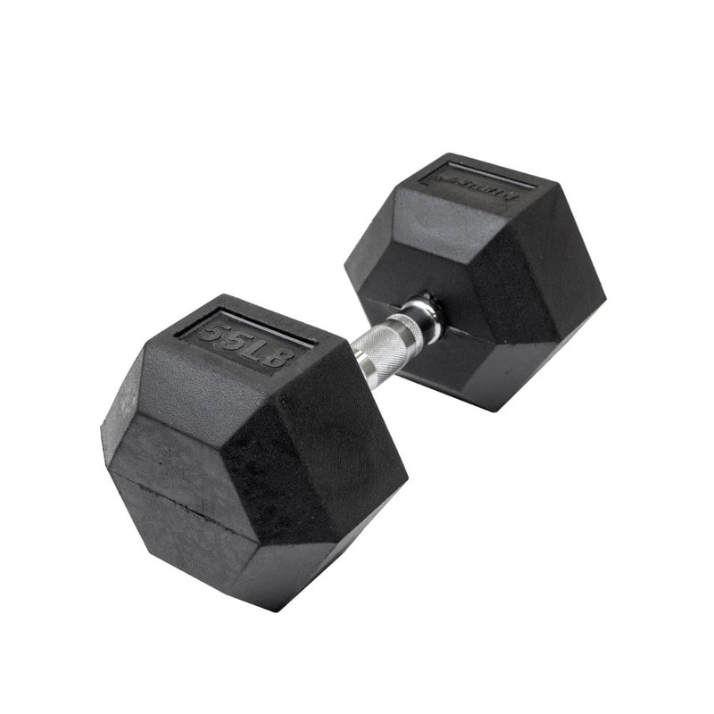 The Hex Rubber Dumbbells from Lifeline Fitness for Dumb Bells and Weights. 