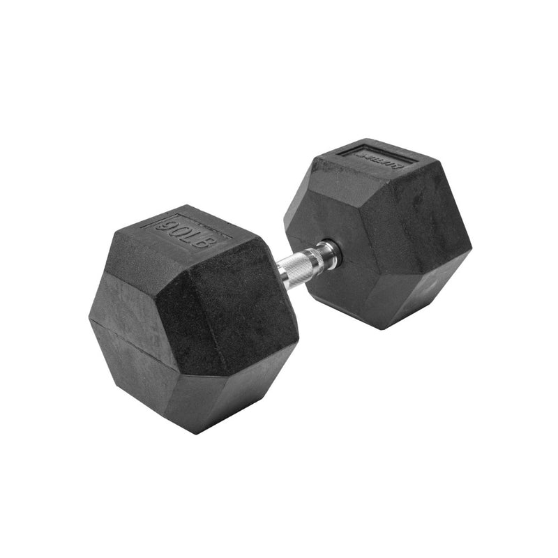 The Hex Rubber Dumbbells from Lifeline Fitness for Dumb Bells and Dumbbell Sets, compared to Target. 