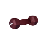 The Hex Neoprene Dumbbell from Lifeline Fitness for Fitness and dumbbell triceps exercises, compared to REP Fitness in Burgundy. 