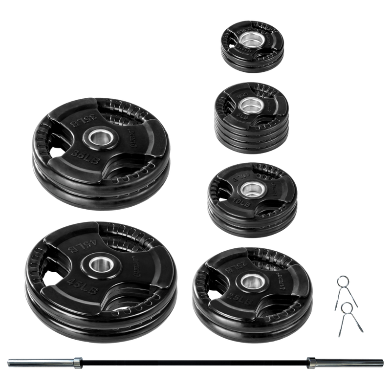 Lifeline Olympic Bumper Plate Set with Bar