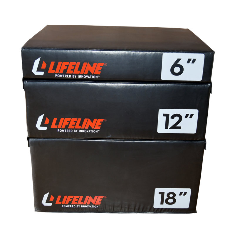 Stackable Foam Plyo Box from Lifeline Fitness for Plyo box and Jumper box, compared to Rep Fitness. 