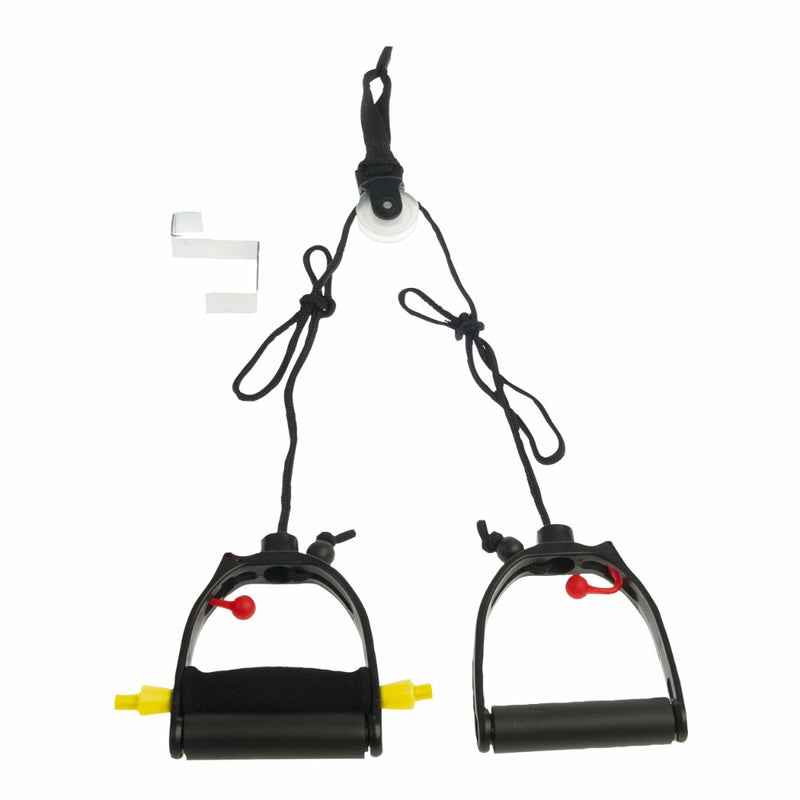 Multi-Use Shoulder Pulley Deluxe from Lifeline Fitness for exercises for shoulder rehabilitation and shoulder rehab workout, compared to myrangemaster.com. 