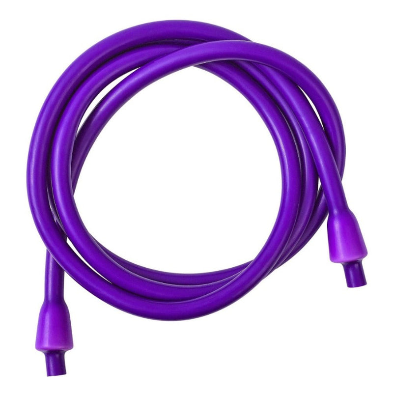 The 5’ Resistance Cable from Lifeline Fitness Resistance Bands workouts for home exercising, in Purple. 