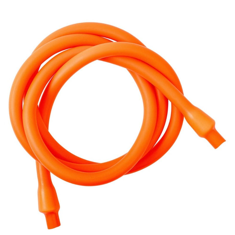 The 5’ Resistance Cable from Lifeline Fitness Resistance Bands workouts for home exercising, in Orange. 
