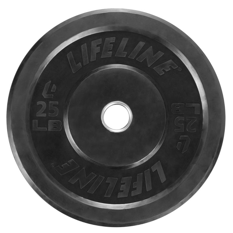 Lifeline Weight Plates 25 lb Lifeline Rubber Olympic Bumper Plates