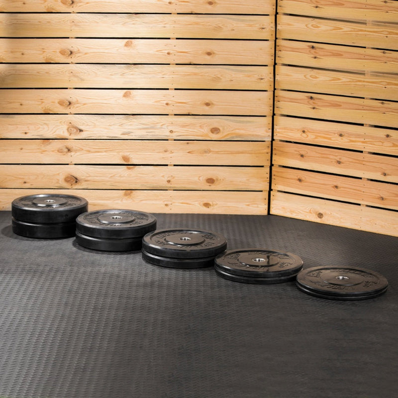 The Lifeline Rubber Olympic Bumper Plate Set – No Bar from Lifeline Fitness for Barbells and Weight Plates compared to Force USA. 