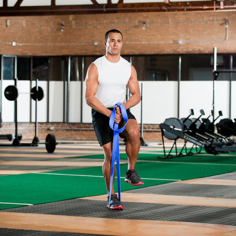 The Super Band from Lifeline Fitness for Resistance Bands workouts for Training, in Blue. 