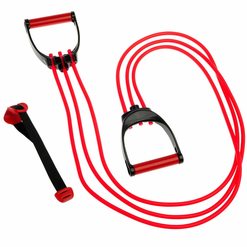 The TNT All-in-One Resistance Cable System from Lifeline Fitness Resistance bands for Training for workout Equipment, in Red. 