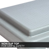 The Step 4” Stackable Aerobic Step from Lifeline Fitness for Fitness and Home Gym, in Grey. 