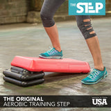 The Step Circuit Size Platform with Two Freestyle Risers from Lifeline Fitness for Steppers for Exercise at Home and Mini Stepper, in Red compared to Perform Fitness. 