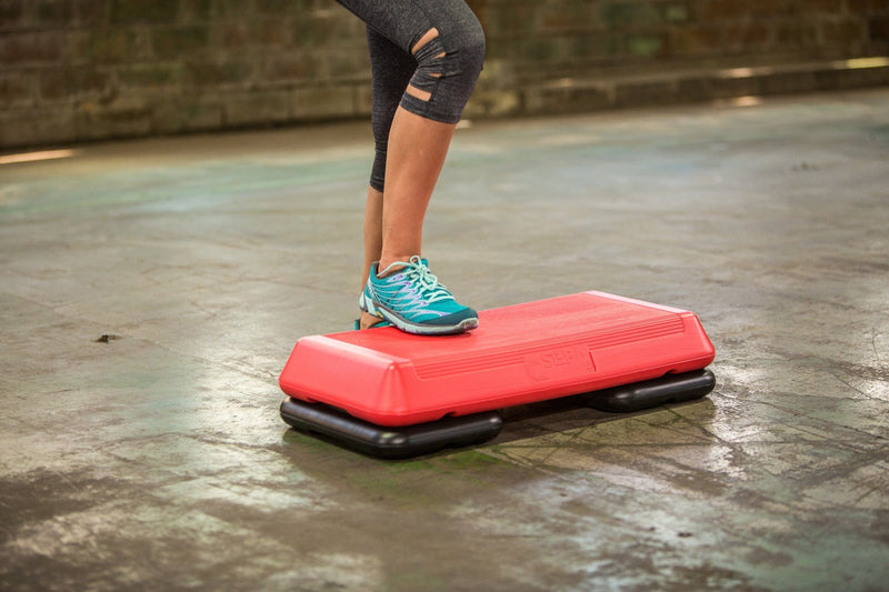 The Step Circuit Step The Step Circuit Size Platform with Two (2) Freestyle Risers - Red
