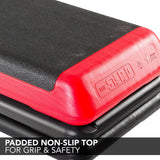 Club Step Club Step The Step Club Size Platform With Two (2) Freestyle Risers and Two (2) Original Risers - Red