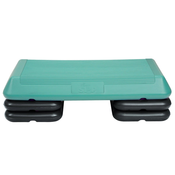 The Step Aerobic Platform and Risers The Step Circuit Size Platform with Four (4) Freestyle Risers - Teal