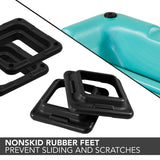 The Step Health Club Platform with Four Original Risers- Teal from Lifeline Fitness for High Step and Home, in Teal compared to Elivate Fitness. 